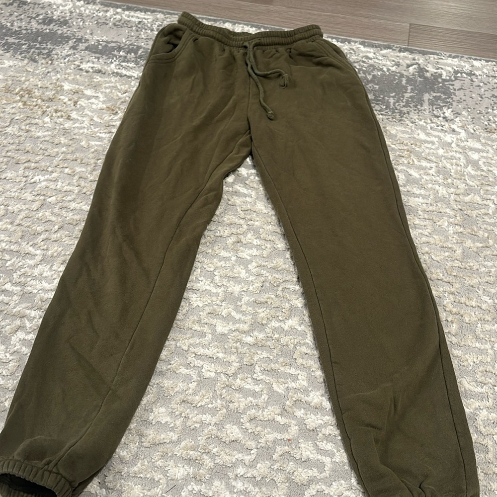 olive green joggers